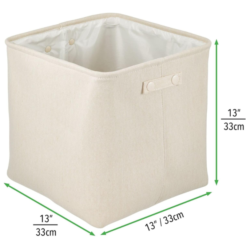 Cream Cotton Storage Bin w/ Handles