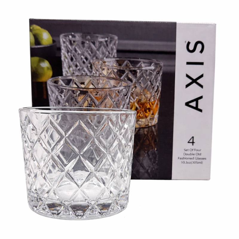 Set of 4 Old Fashioned Glass