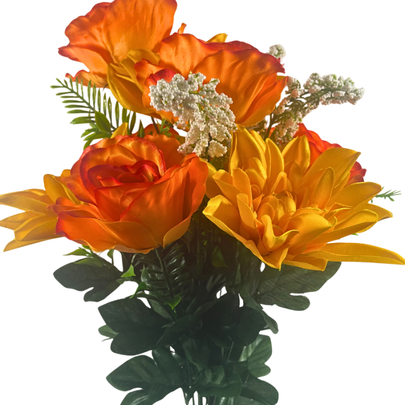 20" Orange Floral Arrangement