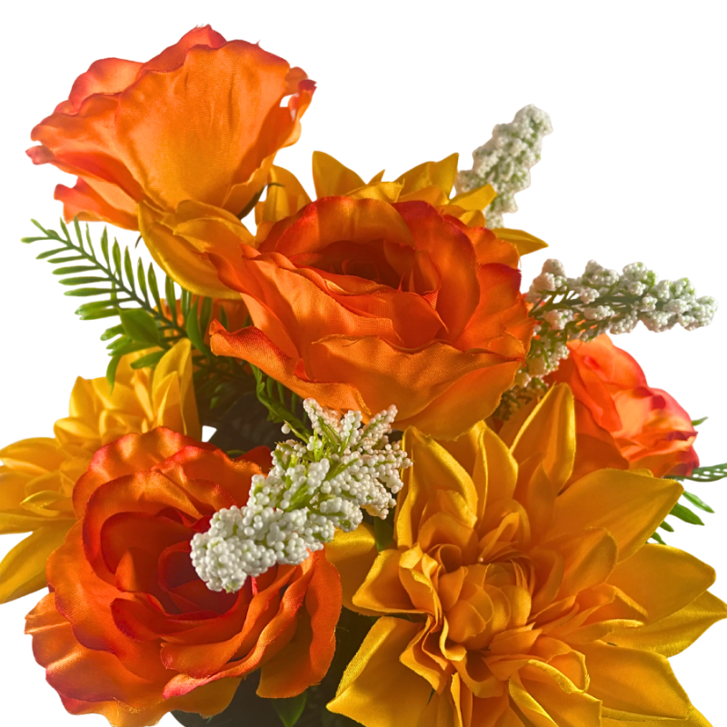 20" Orange Floral Arrangement