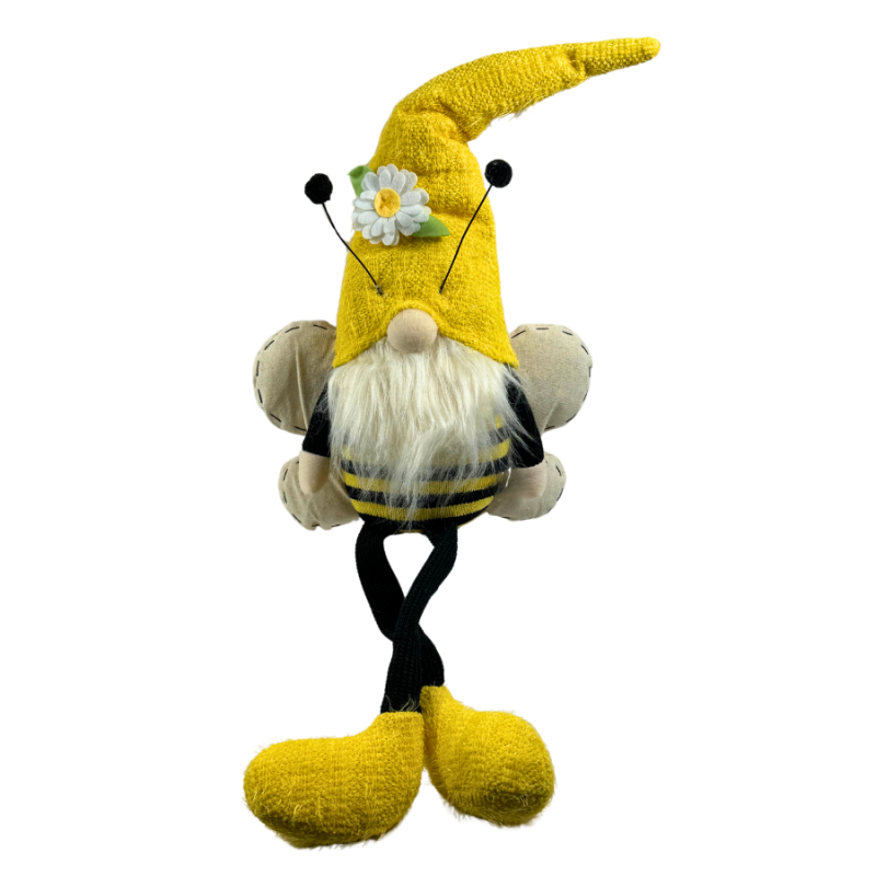 Weighted Bee Gnome Shelf Sitter