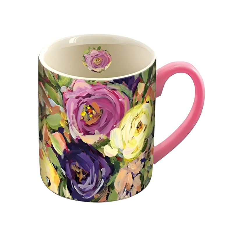 14oz Ceramic Floral Mug