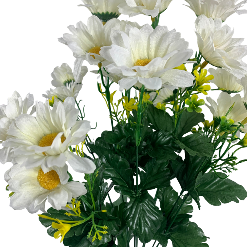 20" Daisy Bush - White