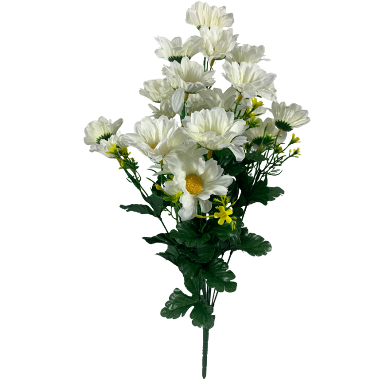 20" Daisy Bush - White
