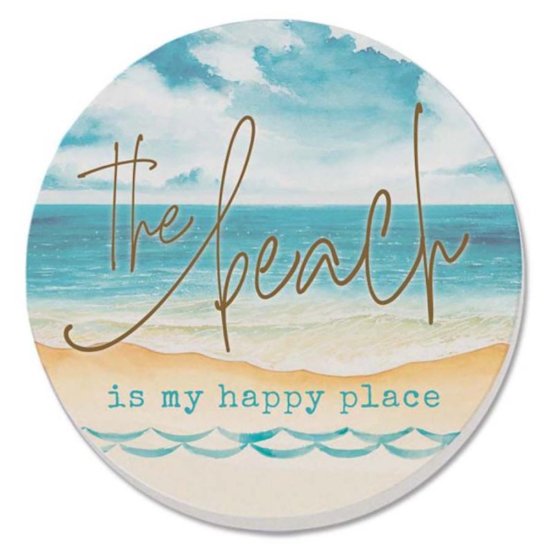 My Happy Place - Set of 4 Round Coasters