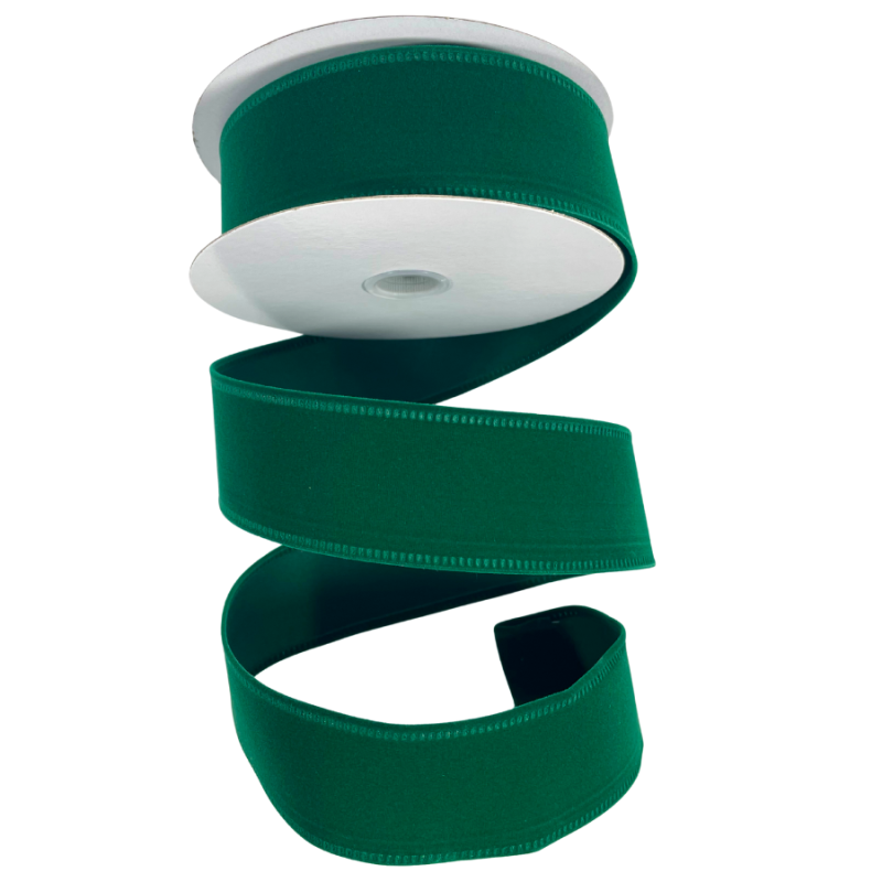 1.5" x 10yd Forest Green Velvet Ribbon
