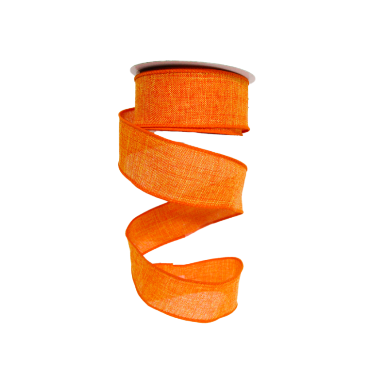 1.5" x 10yd Bright Orange Canvas Ribbon