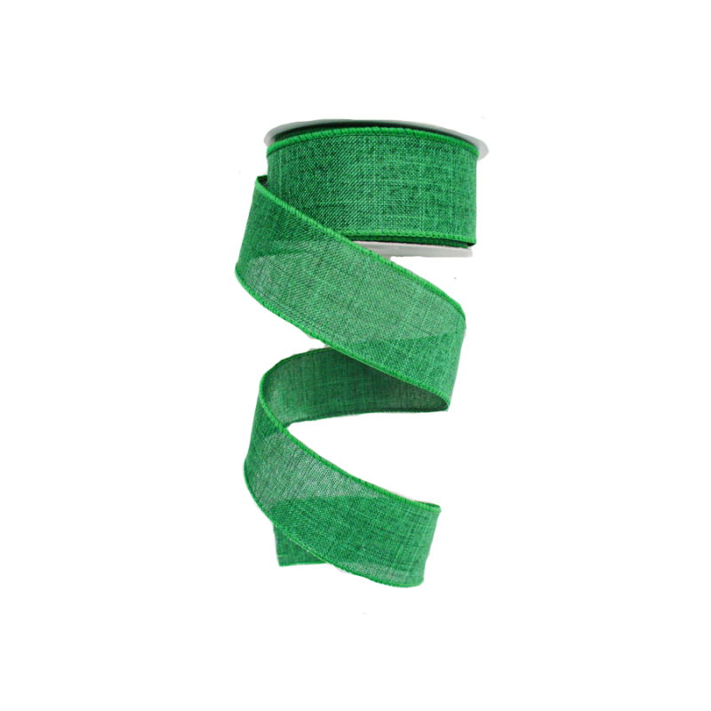 1.5" x 10yd Emerald Canvas Ribbon