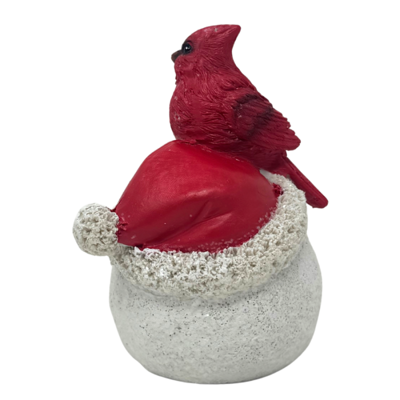 4" Snowman Head w/ Santa Hat