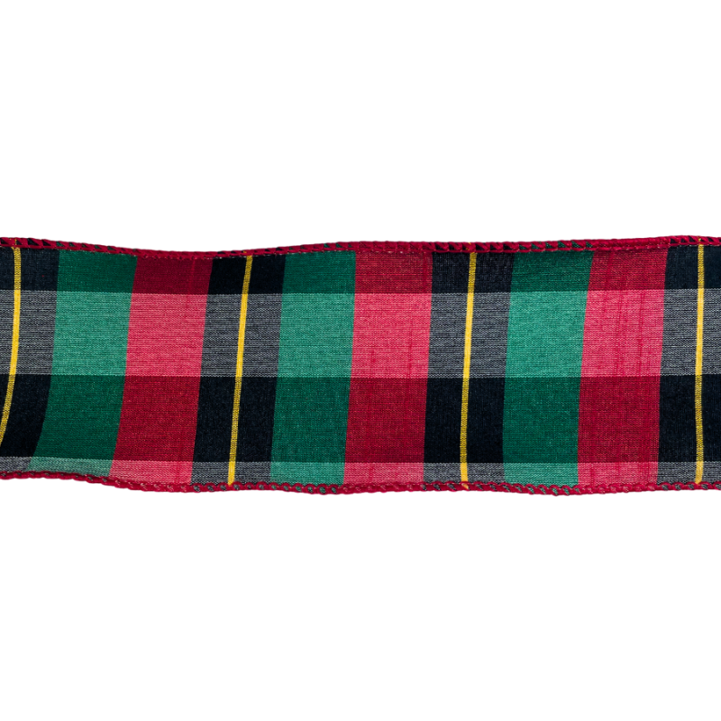 2.5" x 10yd Christmas Plaid Ribbon