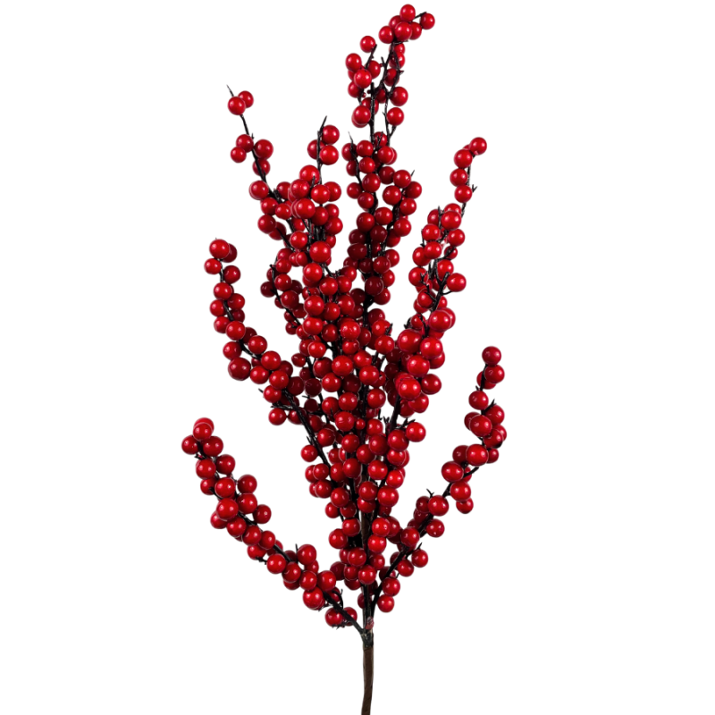 24" Red Berry Spray