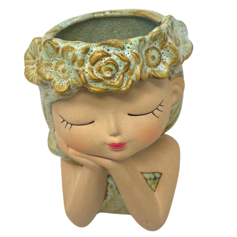 Flower Girl Head Planter