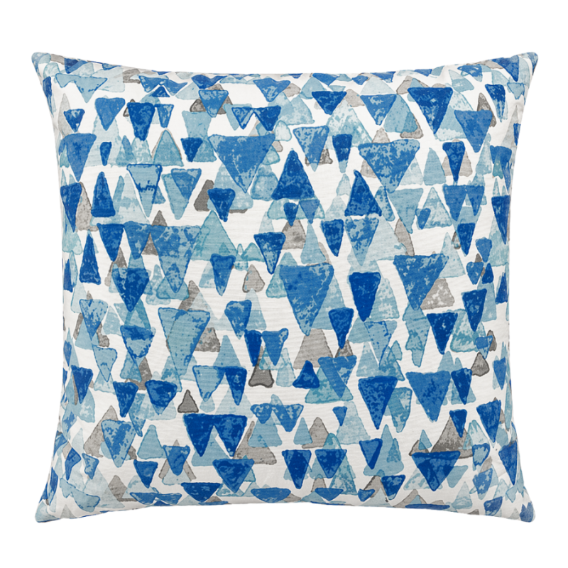 17" Blue Fins Outdoor Pillow