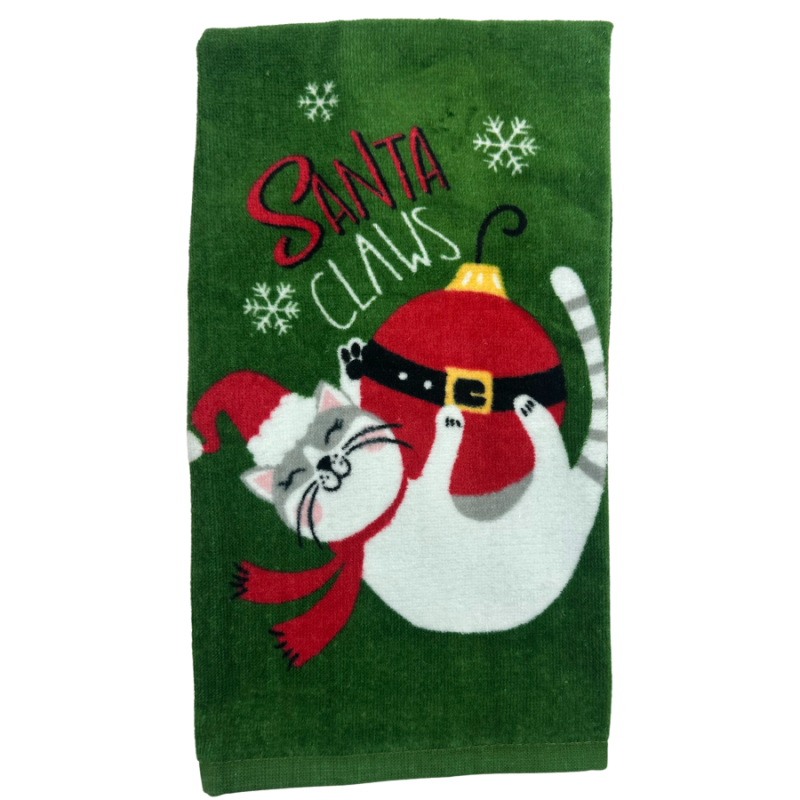 Santa Claws Ornament Kitchen Towel Kitchen Towels, Dish Cloths & Aprons
