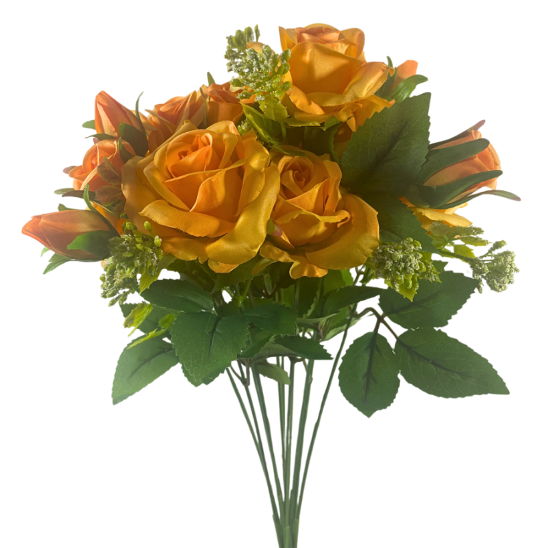 17" Rose Bush - Orange