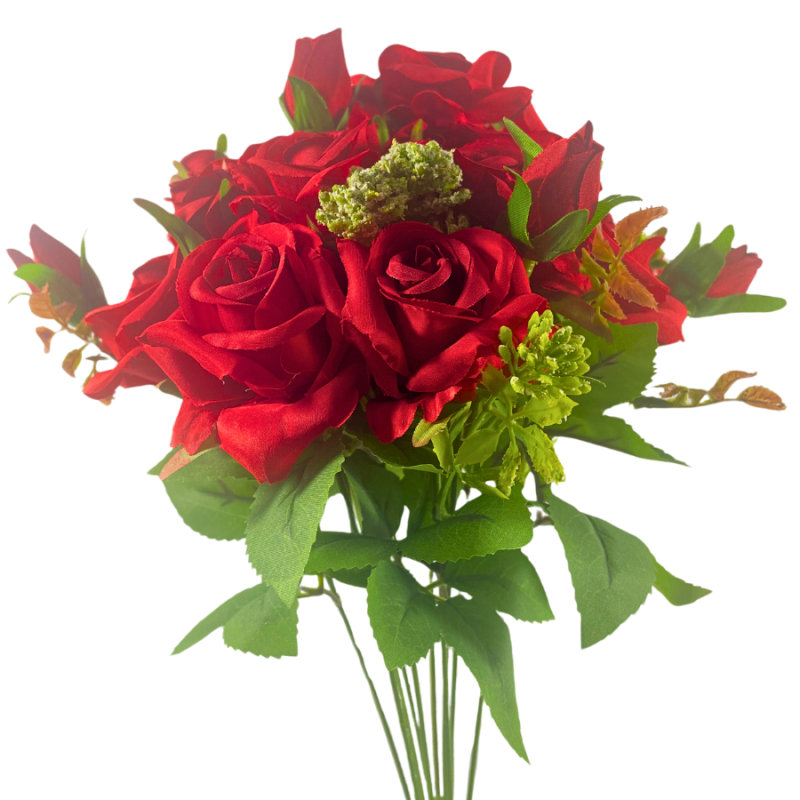 17" Rose Bush - Red