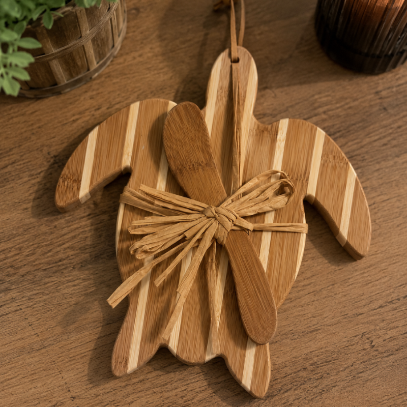 11.5" Turtle Serving Board & Spreader