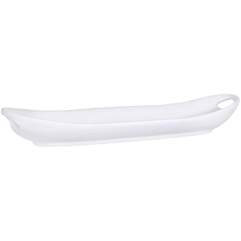 13.5"L Pure White Platter with Handles