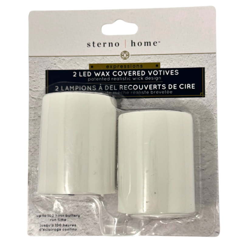 2 LED Wax Covered Votives