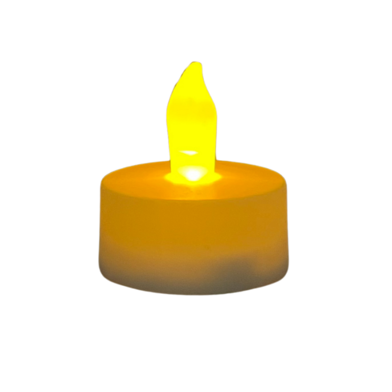 Twist Flame LED Tea Light Candles - Set of 12 (Batteries Included)
