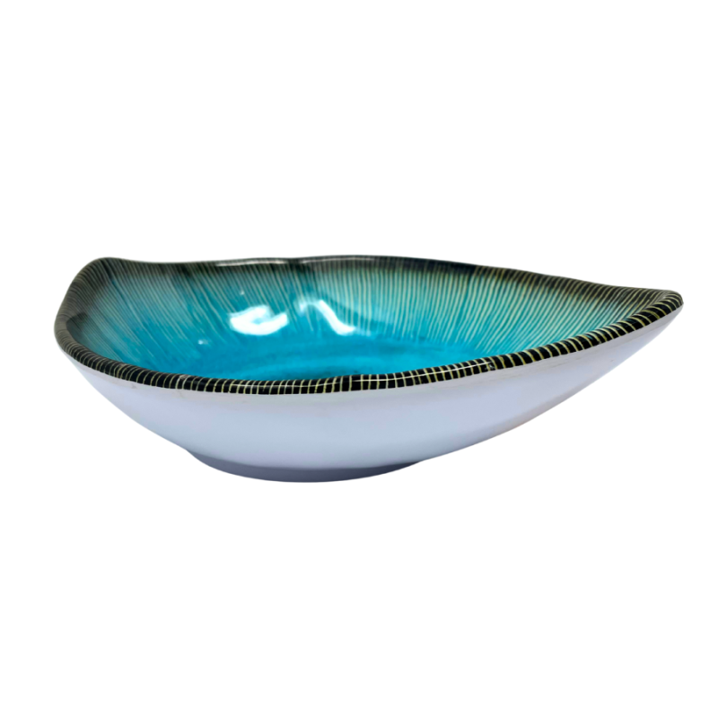 Blue Leaf Shaped Dipping Bowl