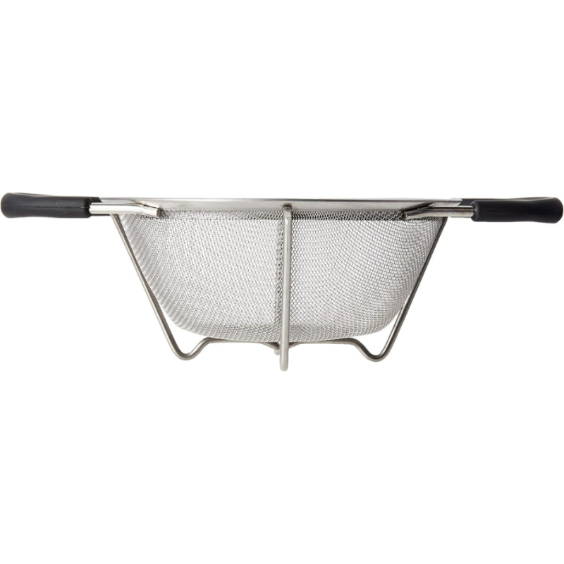 9" Excelsteel Stainless Steel Mesh Colander w/ Soft-Grip Handles