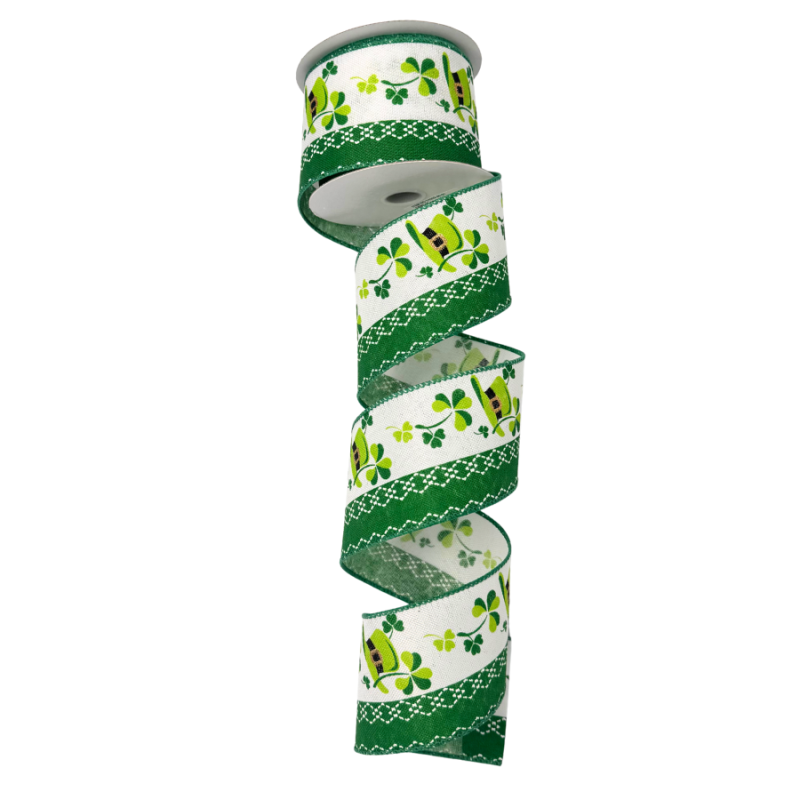 2.5"x10yd Leprechaun Hats Ribbon