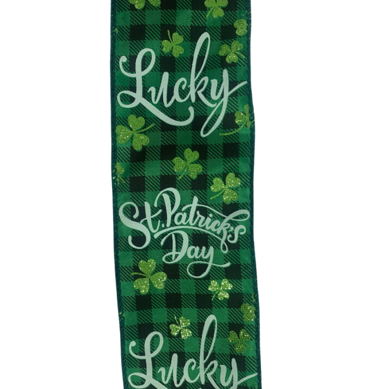 2.5" x 10Y Lucky St. Patrick's Day Ribbon