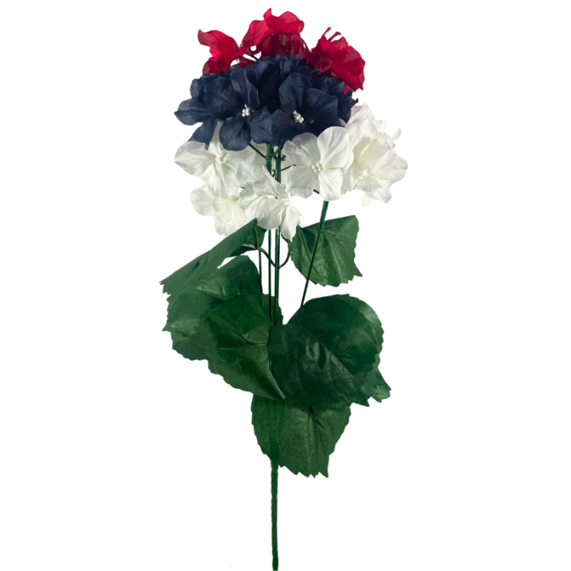 20" Red, Blue, & White Floral Spray
