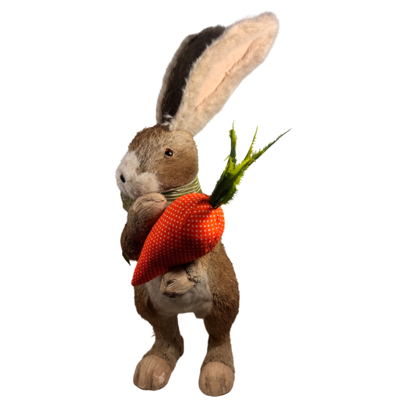 23" Sisal Rabbit w/ Carrot