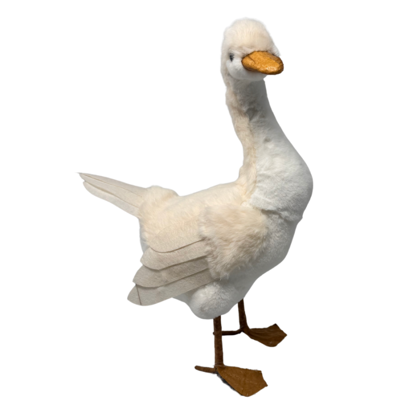 14.5" Fluffy Goose Statue