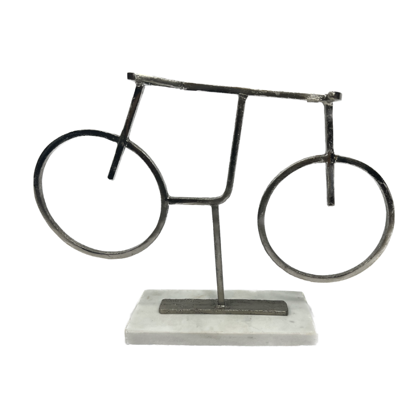 Metal Bicycle Tabletop Decor w stone base Tabletop Decor