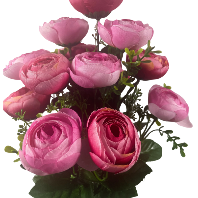 17" Ranunculus Bush - Pink
