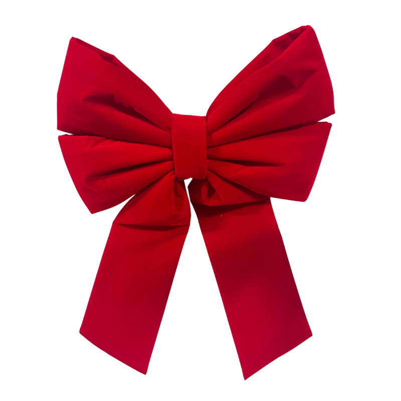 33" Red Velvet Bow