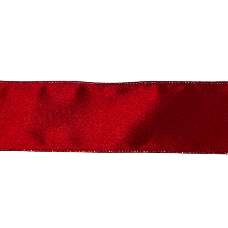 2.5" x10yd Red Shimmer Satin Ribbon