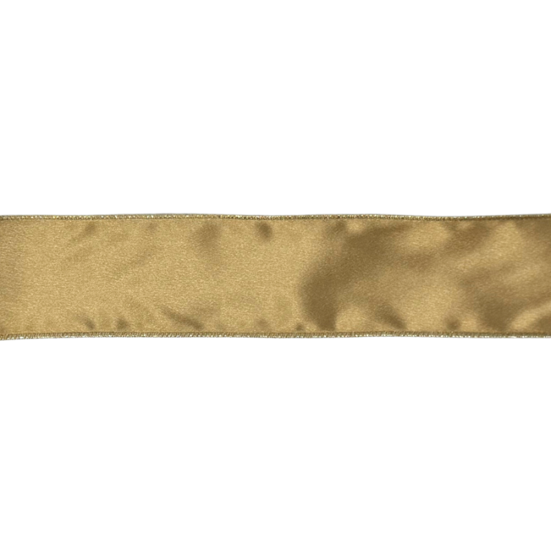 2.5" x10yd Gold Shimmer Satin