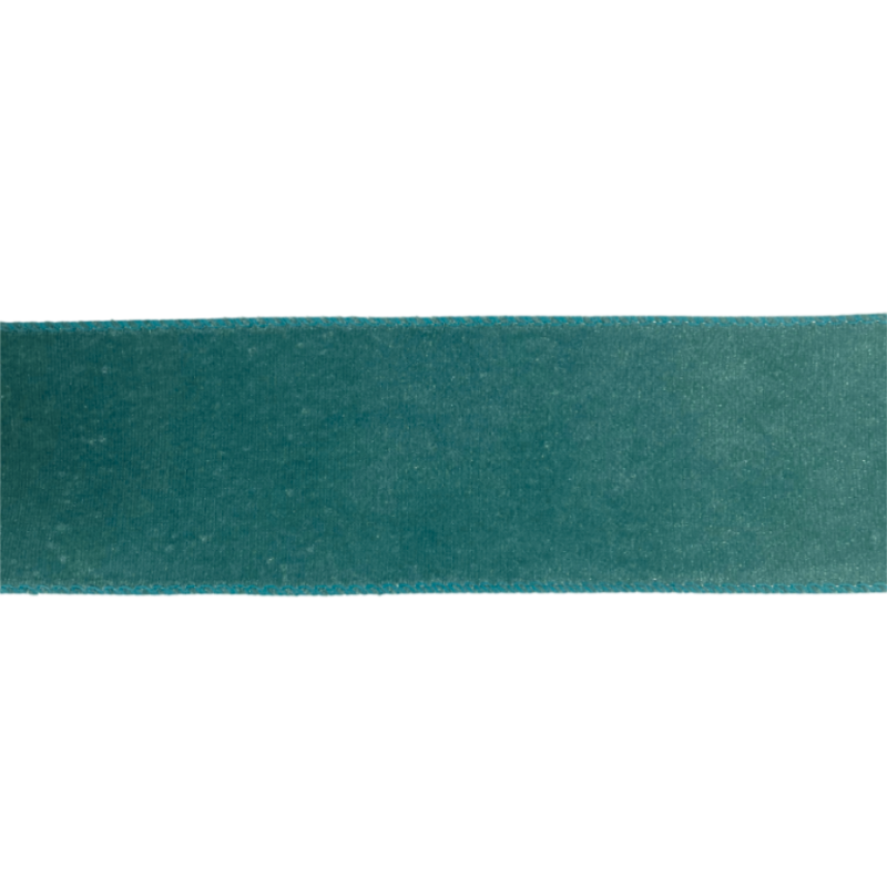 2.5" x 10yd Real Velvet Ribbon -Blue