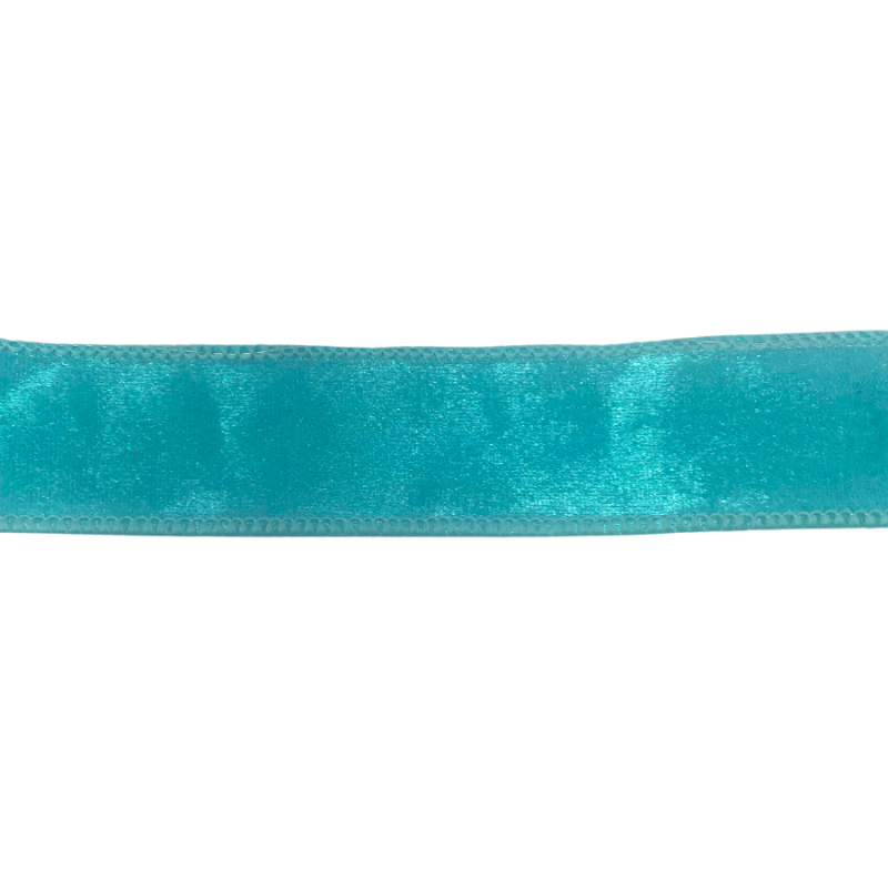 1.5" x 10yd Velvet Turquoise Ribbon