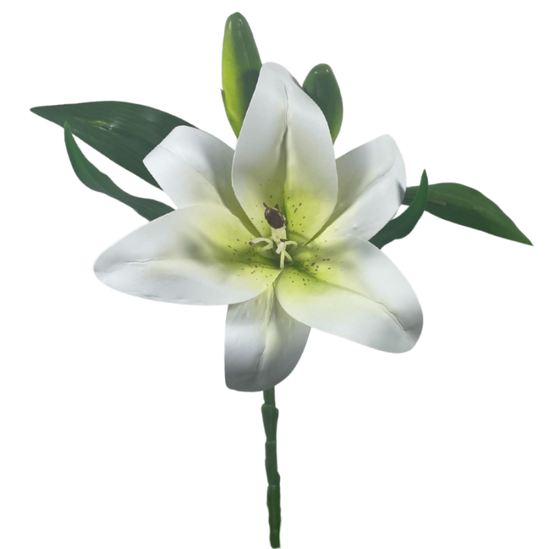 14" Casablanca Lily Stem - White