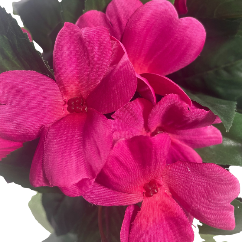 25" UV Impatiens Hanging Bush - Fuchsia