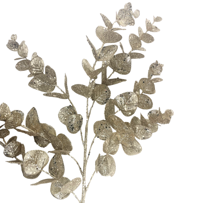 24.5" Glitter Eucalyptus Spray