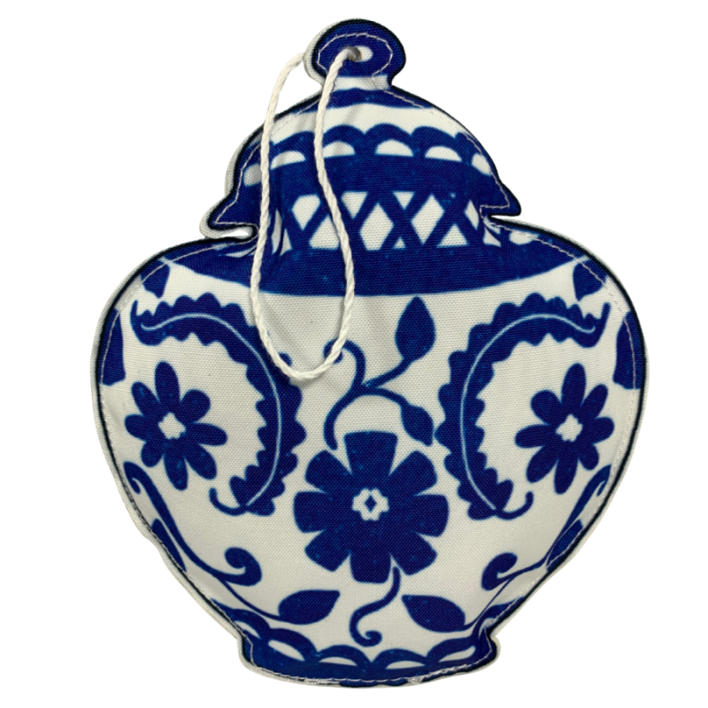 8" Blue Chinoiserie Ornament