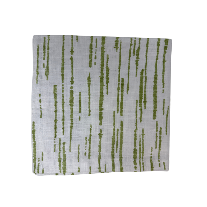 Green & White Napkin- Cara Stripe