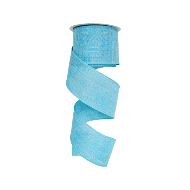 2.5" x 10yd Aqua Canvas Ribbon