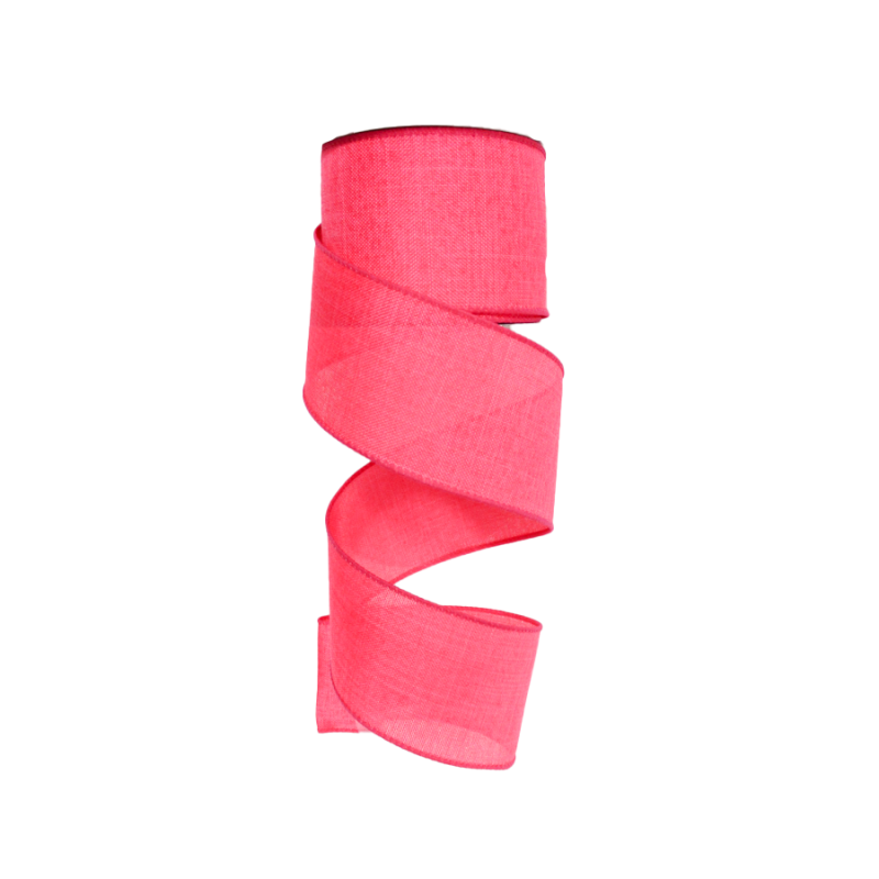 2.5" x 10yd Hot Pink Canvas Ribbon