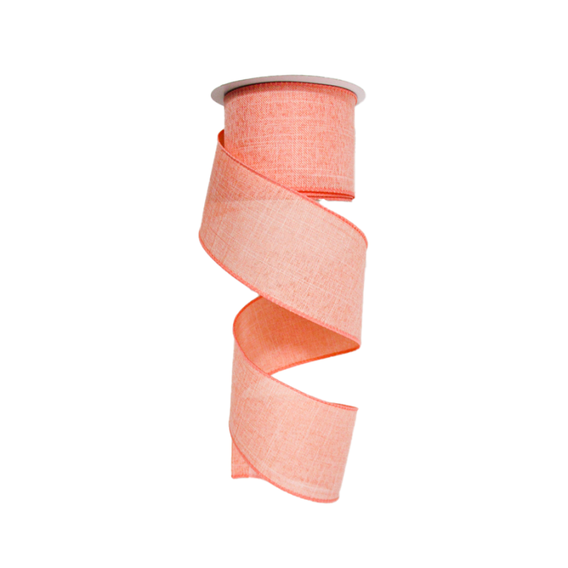 2.5" x 10yd Peach Canvas Ribbon