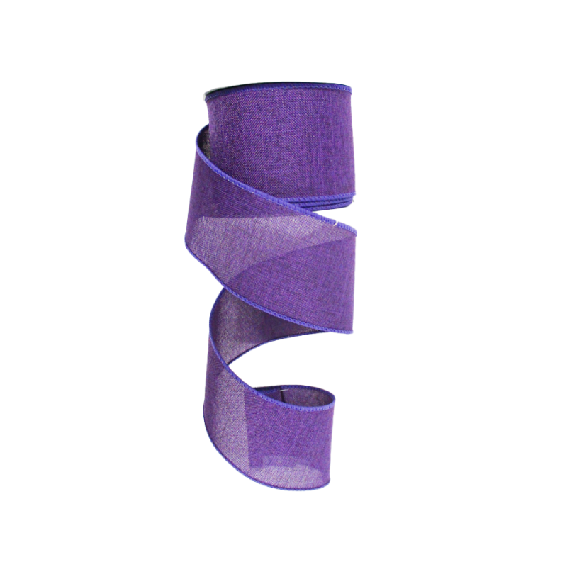 2.5" x 10yd Royal Purple Canvas Ribbon