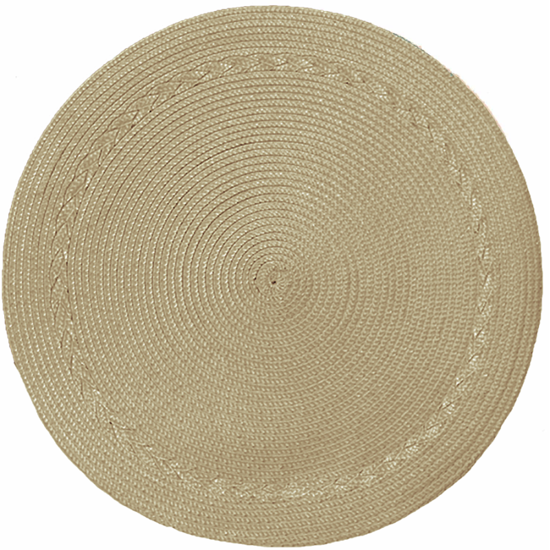 Braided Edge Round Placemat Set of 4 - Oatmeal
