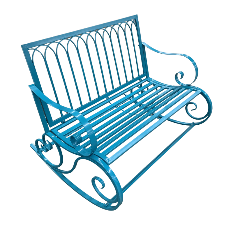 Teal Blue Garden Bench