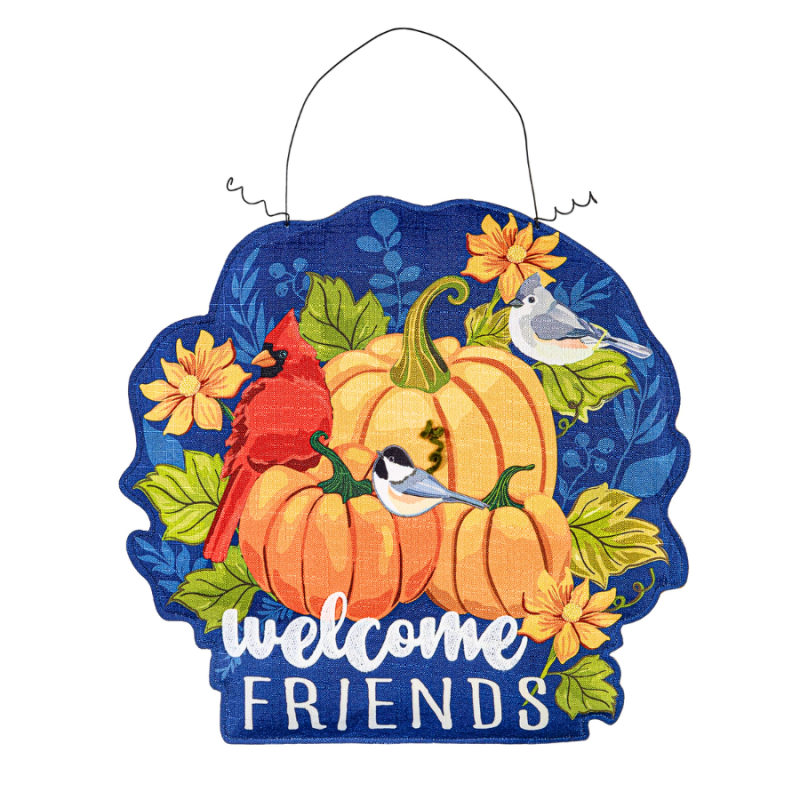 Welcome Friends of Fall/Halloween Double Sided Estate Door Décor